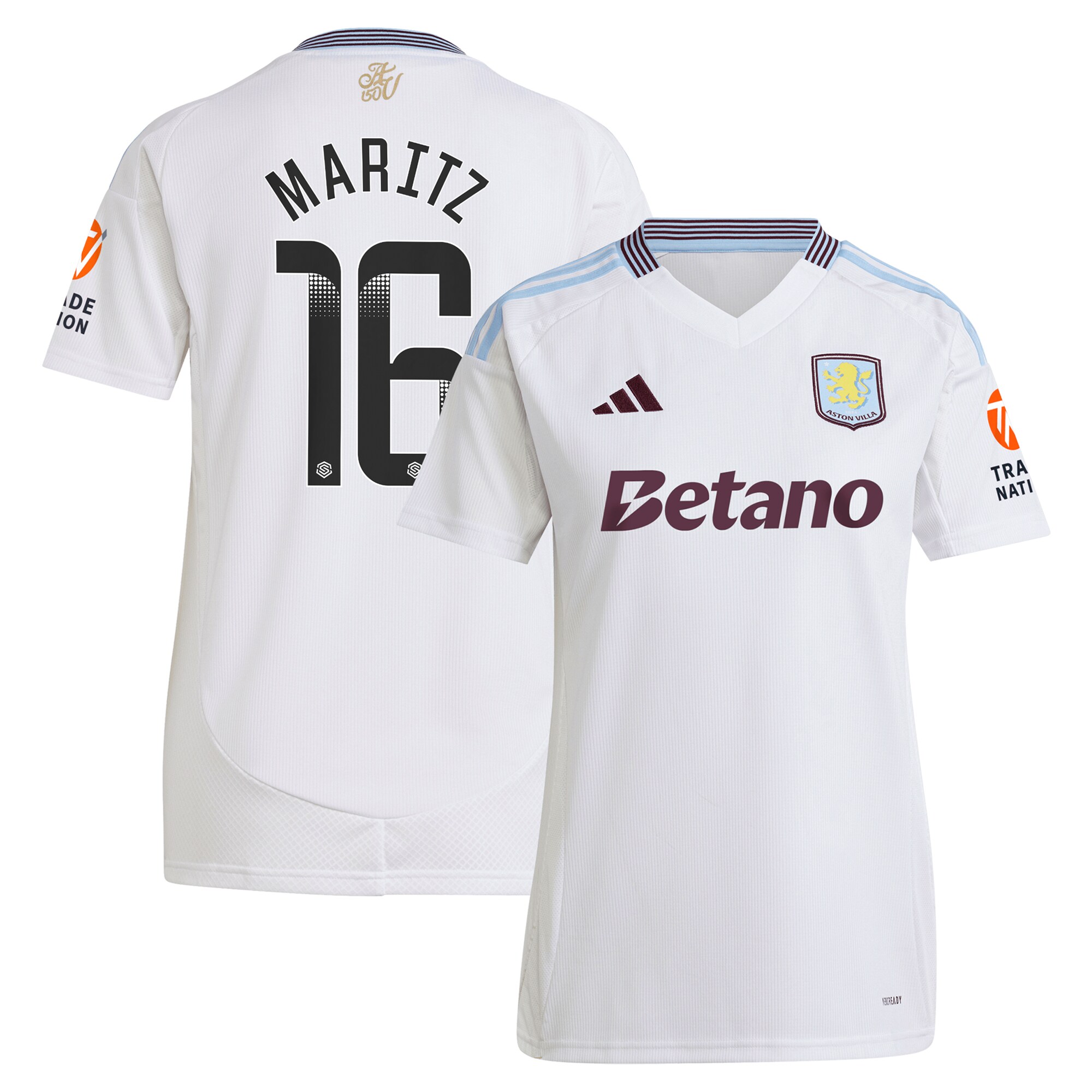 Aston Villa aston villa wsl away shirt 2024-25 – womens with maritz 16 printing Collection | AVFC Jerseys & Fan Gear