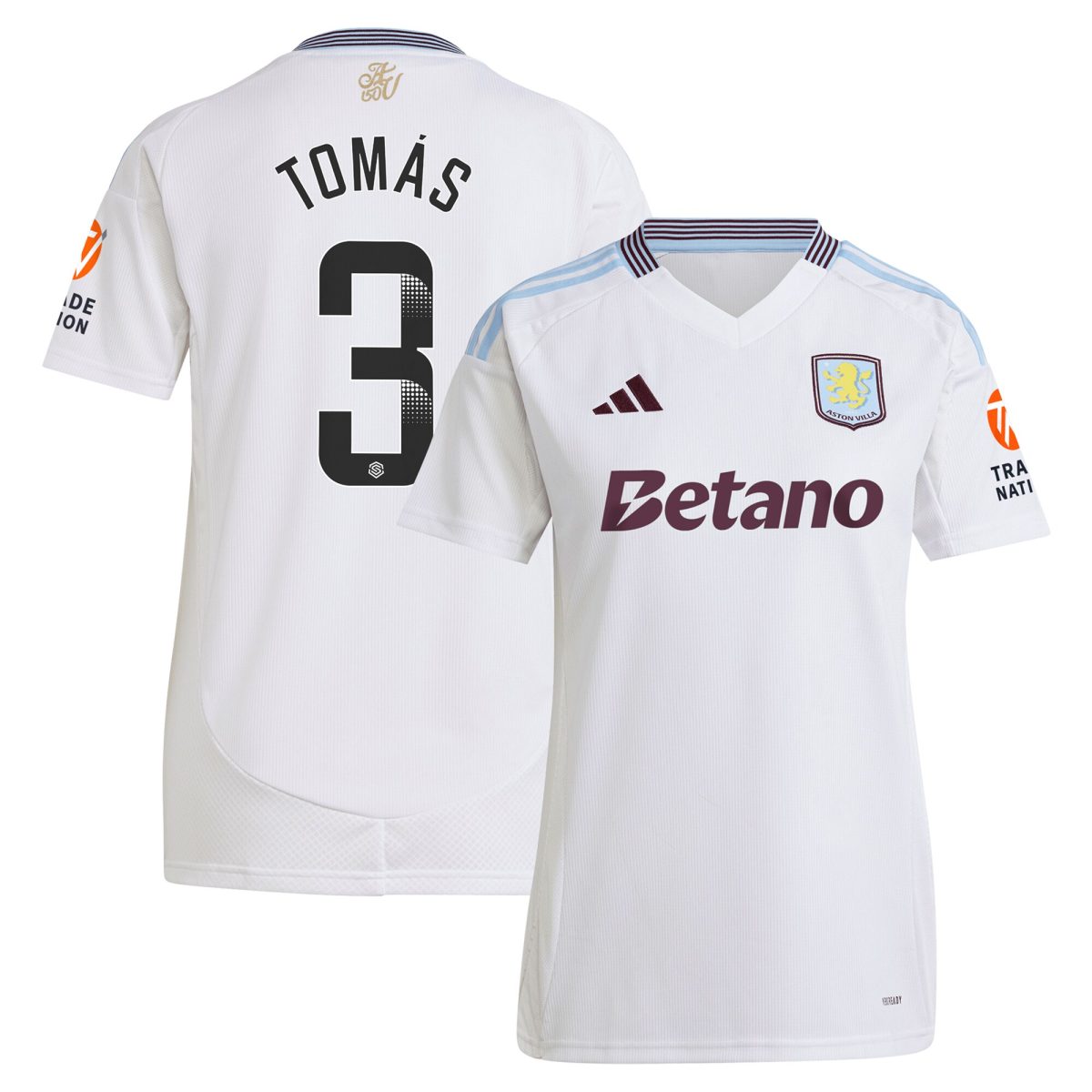 Aston Villa aston villa wsl away shirt 2024-25 – womens with tomás 3 printing Collection | AVFC Jerseys & Fan Gear