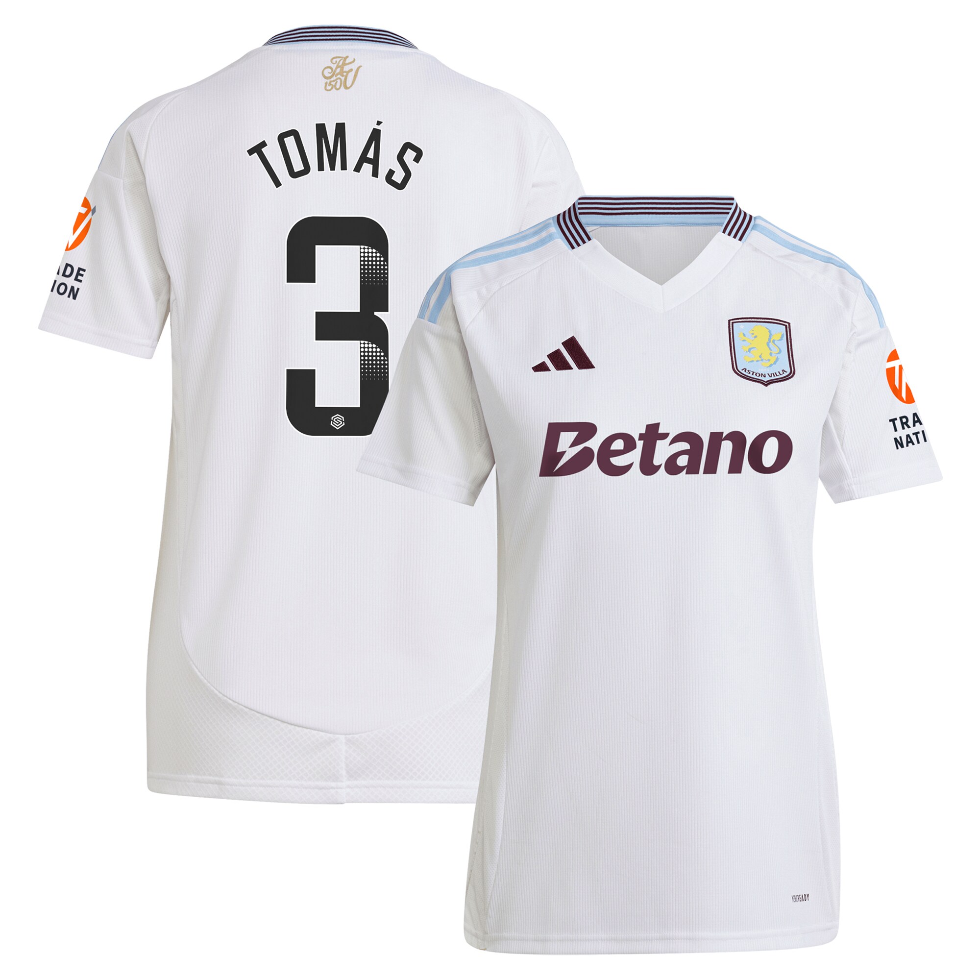 Aston Villa aston villa wsl away shirt 2024-25 – womens with tomás 3 printing Collection | AVFC Jerseys & Fan Gear